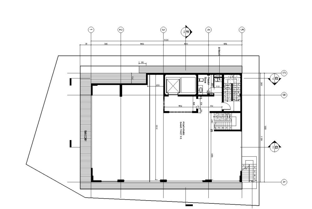 Hồ sơ thiết kế văn phòng 9 tầng - diện tích đất 500m2