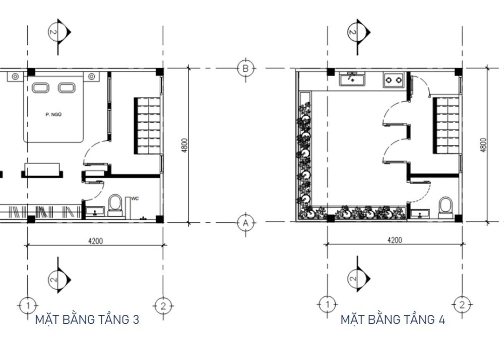 Nhà phố 4.2m x 4.8m