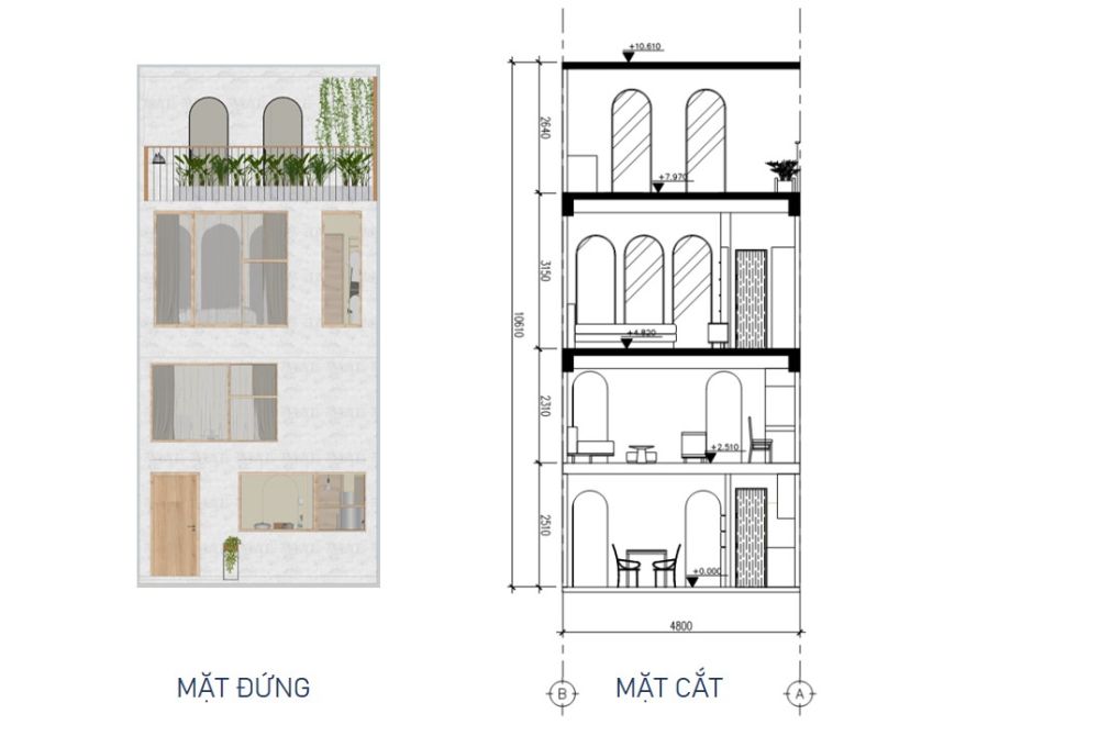 Nhà phố 4.2m x 4.8m