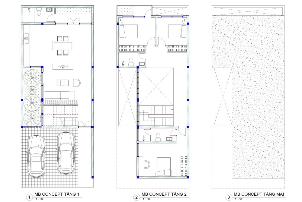 Thiết kế nhà phố 7m x18m
