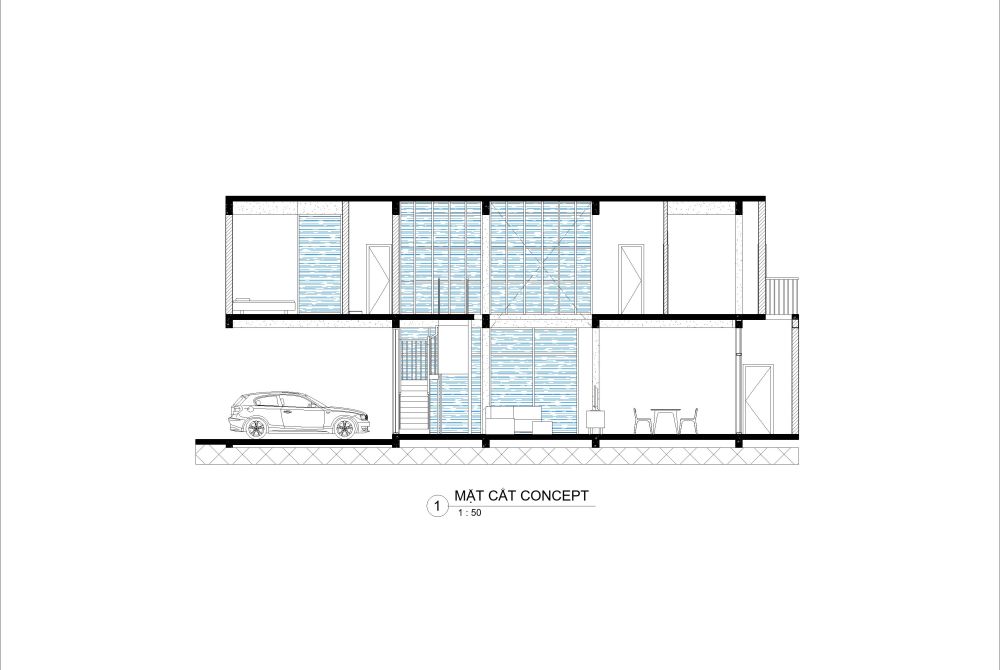 Thiết kế nhà phố 7m x18m