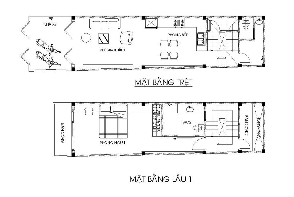 Nhà phố 3.5m x 15.6m