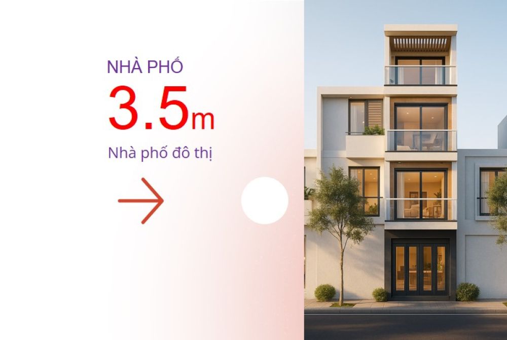 Nhà phố 3.5m x 16m