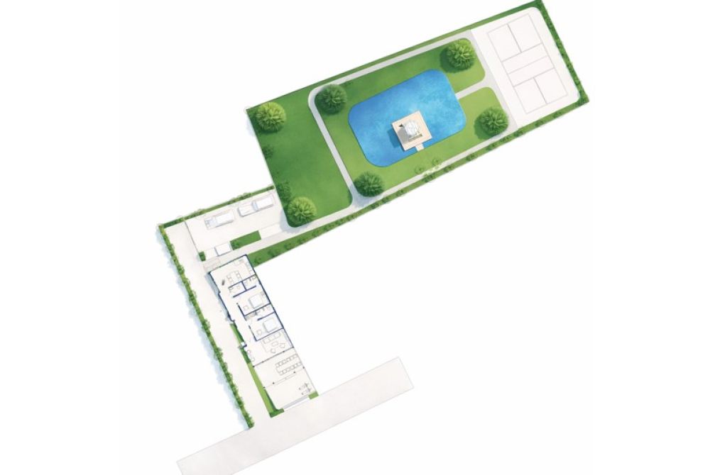 Biệt thự một tầng Long An 1.150 m2