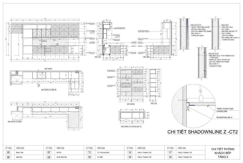 Nội thất phòng khách - phòng bếp 45m2